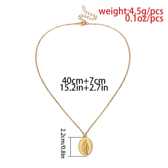 Rosary Maria Coins Pendant Necklaces - Picture 5 of 10